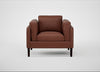 Sonno Armchair Leather Grain Dark Brown 068 / Wenge Black
