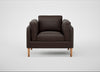 Sonno Armchair Leather Grain Chocolate 066 / Natural