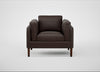 Sonno Armchair Leather Grain Chocolate 066 / Walnut