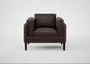 Sonno Armchair Leather Grain Chocolate 066 / Wenge Black
