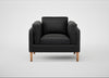 Sonno Armchair Leather Grain Graphite 063 / Natural