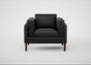 Sonno Armchair Leather Grain Graphite 063 / Walnut