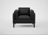 Sonno Armchair Leather Grain Graphite 063 / Wenge Black