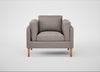 Sonno Armchair Leather Grain Light Grey 060 / Natural
