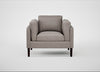 Sonno Armchair Leather Grain Light Grey 060 / Wenge Black