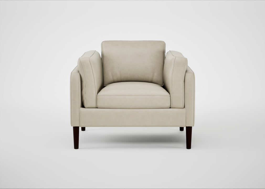 Sonno Armchair Leather Grain Storm 006 / Wenge Black
