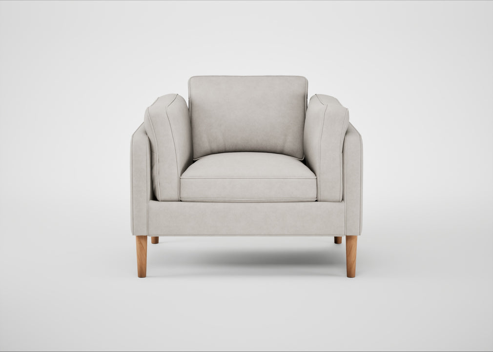 Sonno Armchair Leather Grain White 000 / Natural