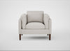 Sonno Armchair Leather Grain White 000 / Walnut
