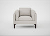 Sonno Armchair Leather Grain White 000 / Wenge Black