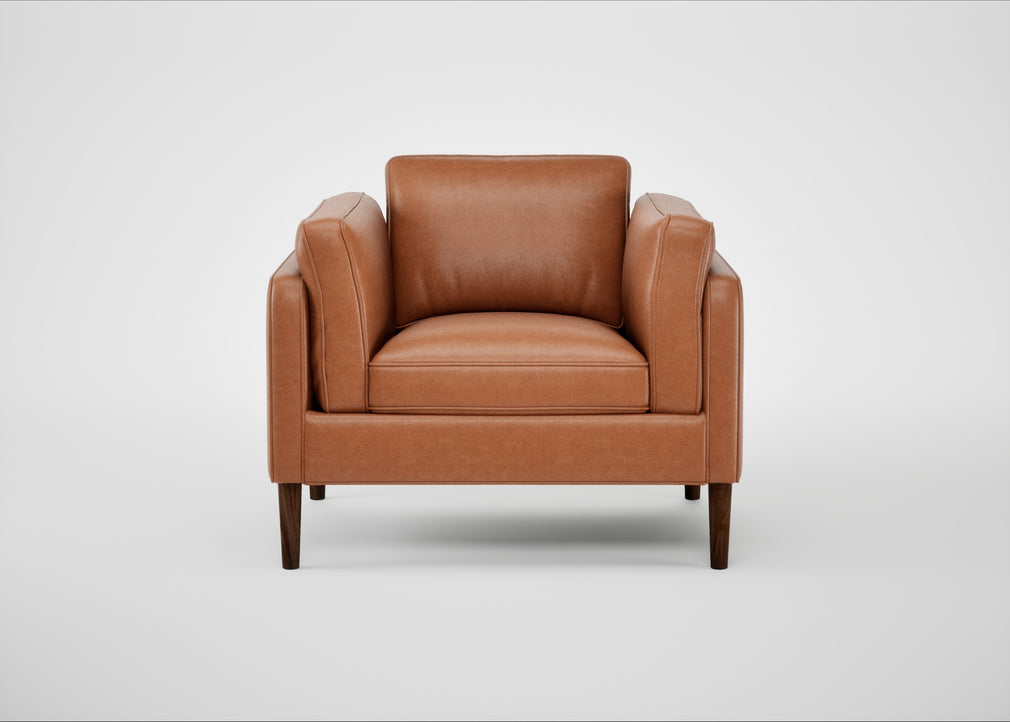 Sonno Armchair Linea Leather Brown 680 / Walnut