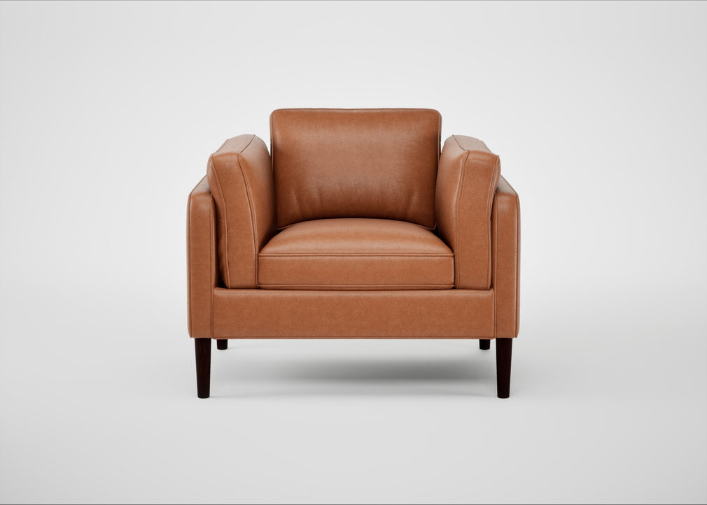 Sonno Armchair Linea Leather Brown 680 / Wenge Black