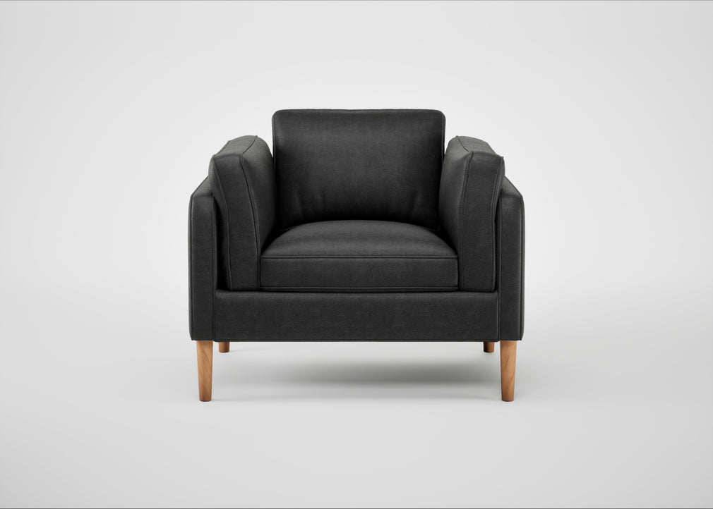 Sonno Armchair Linea Leather Black 622 / Natural
