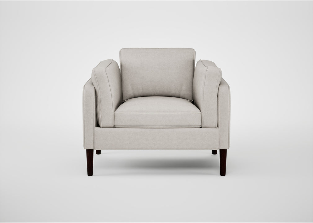 Sonno Armchair Linea Leather White 634 / Wenge Black