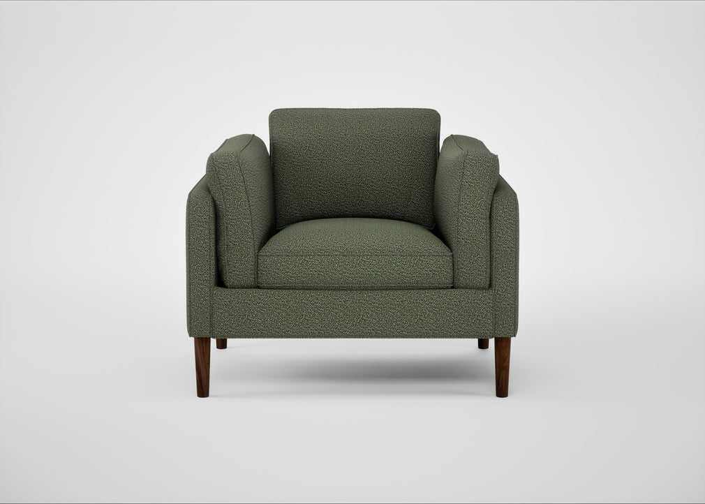 Sonno Armchair Loop Boucle Forest / Walnut