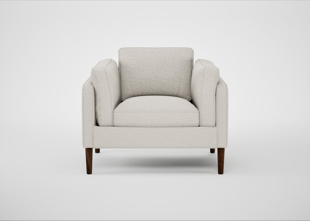 Sonno Armchair Loop Boucle Polar / Walnut