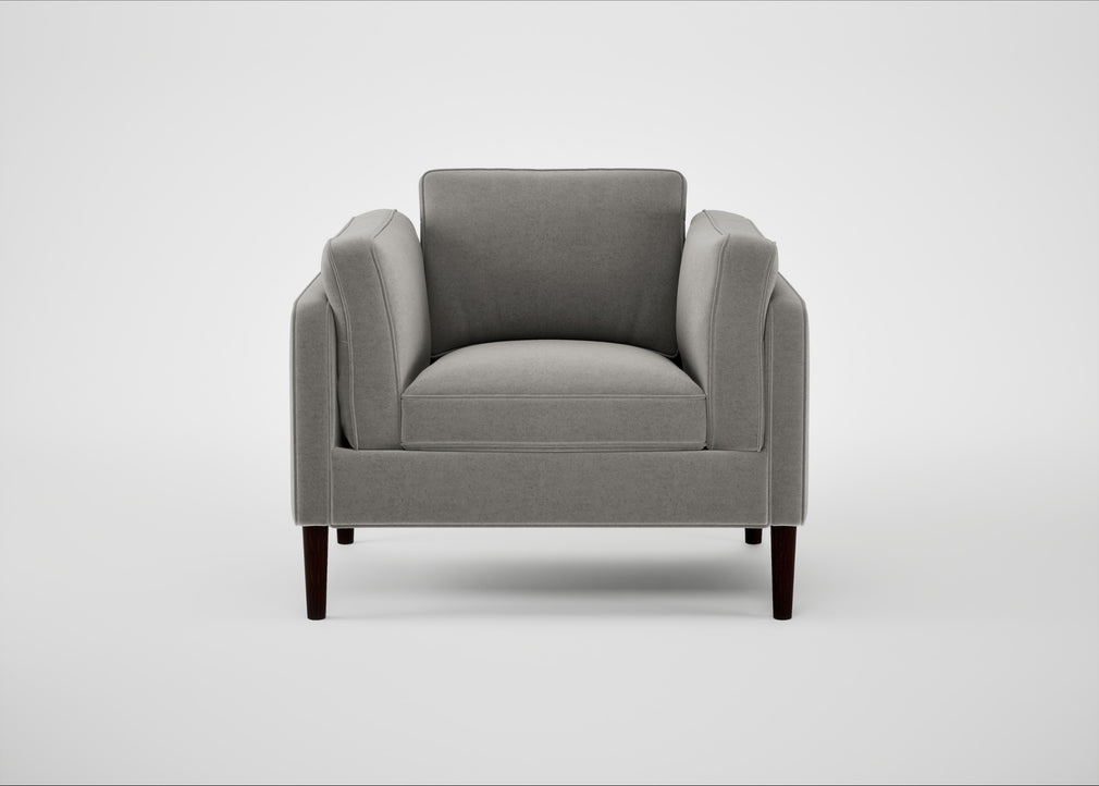 Sonno Armchair Nobilis Velvet Dolphin / Wenge Black