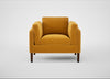 Sonno Armchair Nobilis Velvet Mustard / Walnut