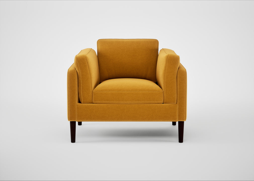 Sonno Armchair Nobilis Velvet Mustard / Wenge Black