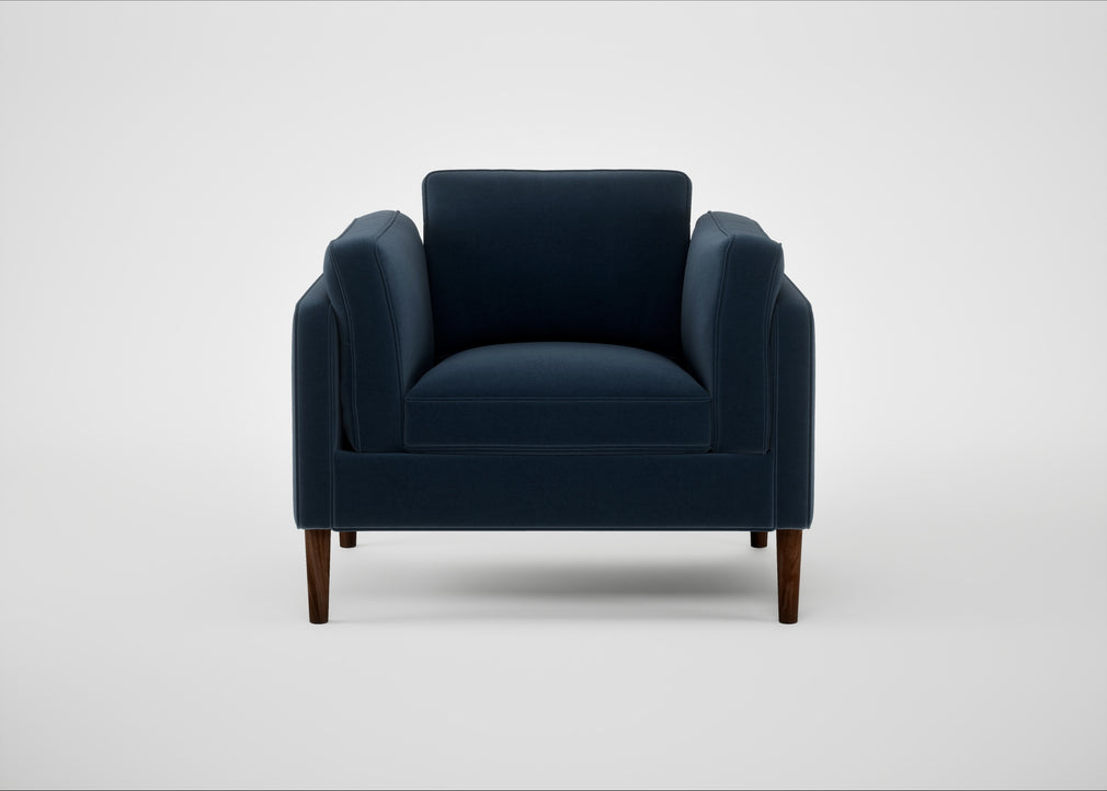 Sonno Armchair Nobilis Velvet Night / Walnut