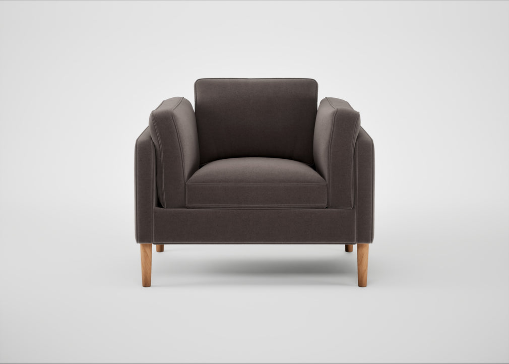 Sonno Armchair Nobilis Velvet Sable / Natural