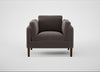 Sonno Armchair Nobilis Velvet Sable / Walnut