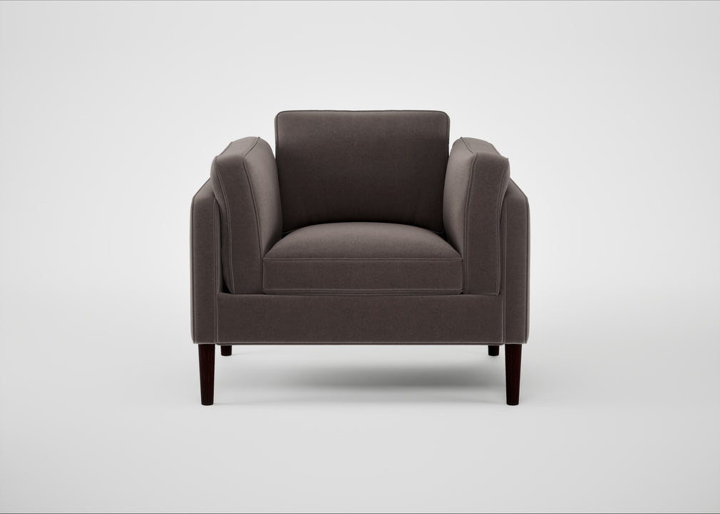 Sonno Armchair Nobilis Velvet Sable / Wenge Black
