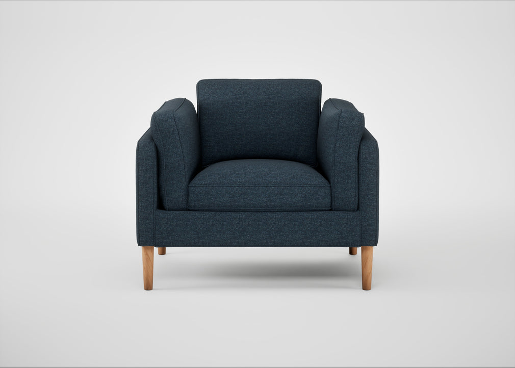 Sonno Armchair Siena Cotton Deep Sea / Natural