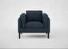 Sonno Armchair Siena Cotton Deep Sea / Walnut