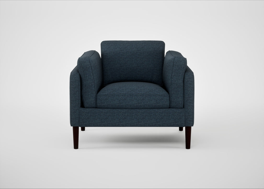 Sonno Armchair Siena Cotton Deep Sea / Wenge Black