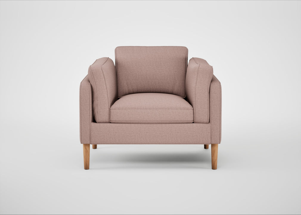Sonno Armchair Siena Cotton Dusky Pink / Natural