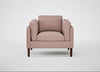 Sonno Armchair Siena Cotton Dusky Pink / Walnut