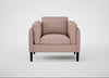 Sonno Armchair Siena Cotton Dusky Pink / Wenge Black
