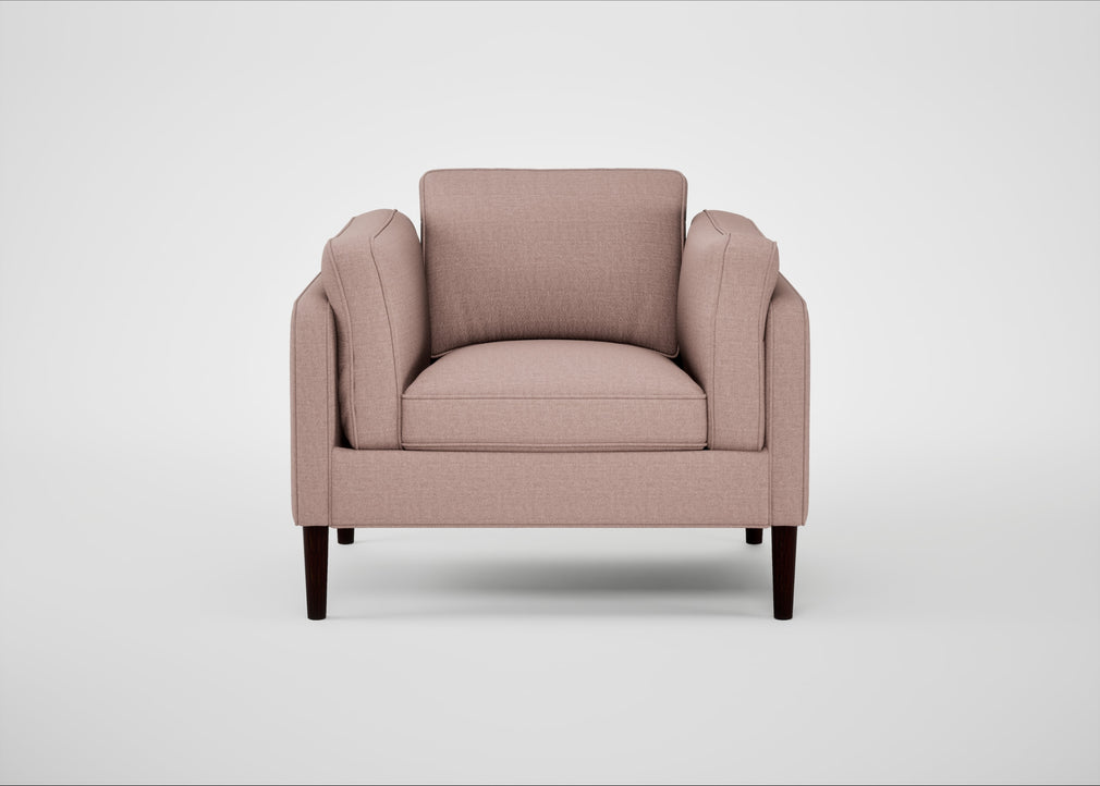 Sonno Armchair Siena Cotton Dusky Pink / Wenge Black