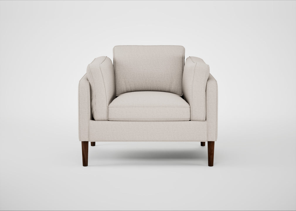 Sonno Armchair Siena Cotton Natural / Walnut