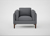 Sonno Armchair Siena Cotton Shale Grey / Walnut