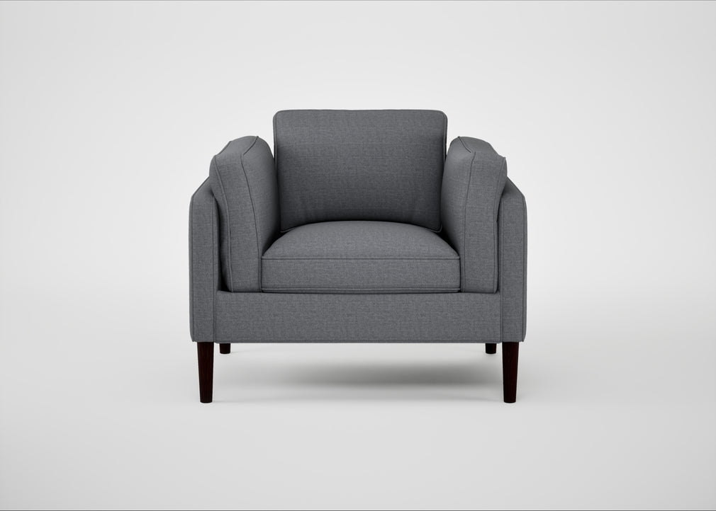 Sonno Armchair Siena Cotton Shale Grey / Wenge Black