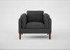 Sonno Armchair St Moritz Wool Grey / Walnut