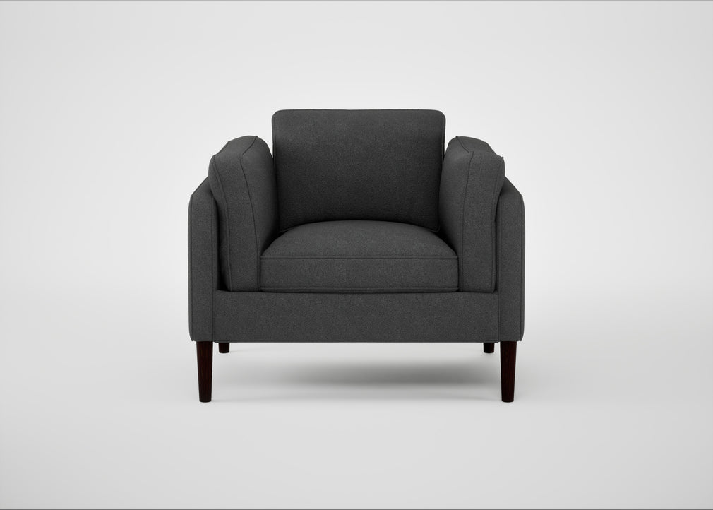 Sonno Armchair St Moritz Wool Grey / Wenge Black