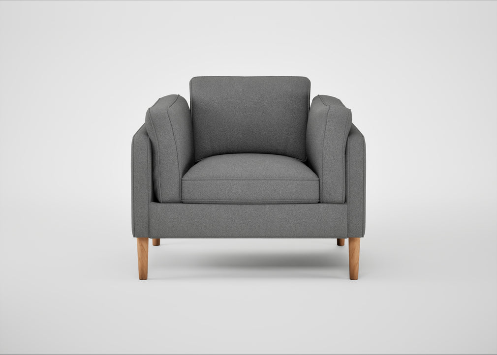 Sonno Armchair St Moritz Wool Light Grey / Natural