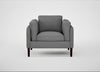 Sonno Armchair St Moritz Wool Light Grey / Wenge Black
