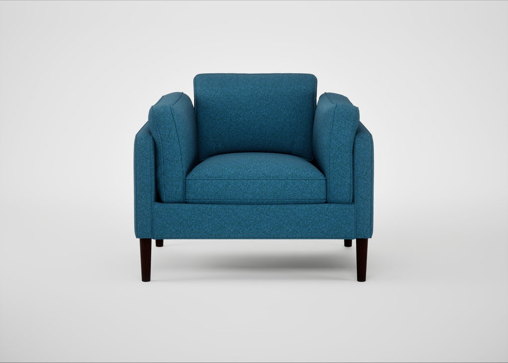 Sonno Armchair St Moritz Wool Blue / Wenge Black