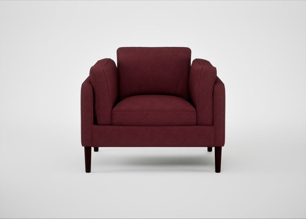 Sonno Armchair St Moritz Wool Red / Wenge Black