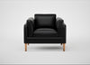 Sonno Armchair Leather Stonewash Black 263 / Natural