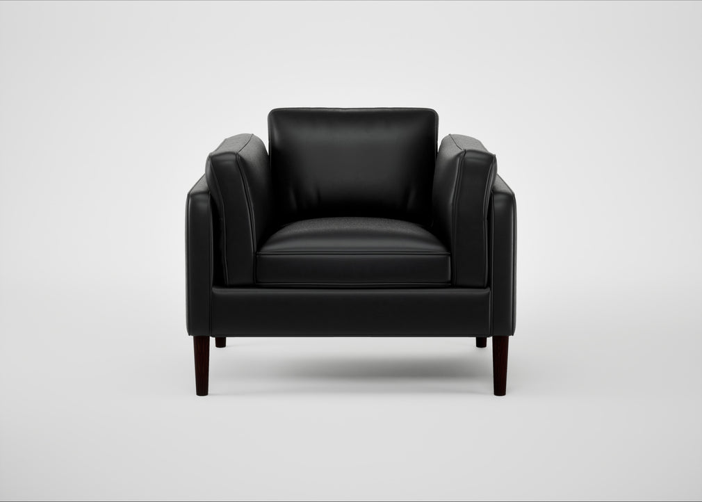 Sonno Armchair Leather Stonewash Black 263 / Wenge Black