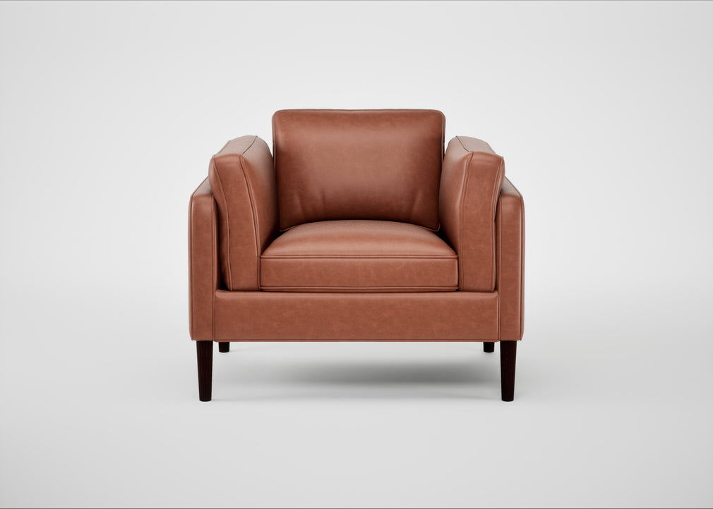 Sonno Armchair Leather Stonewash Light Brown 274 / Wenge Black