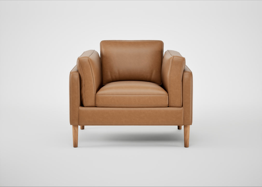 Sonno Armchair Leather Stonewash Toffee 277 / Natural