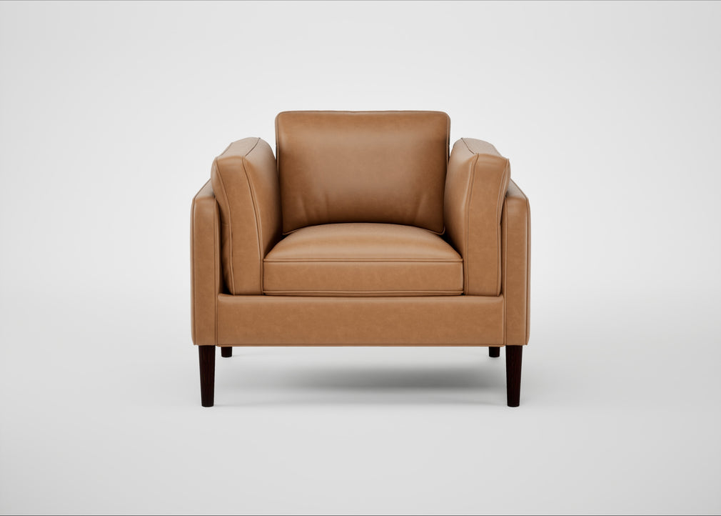 Sonno Armchair Leather Stonewash Toffee 277 / Wenge Black