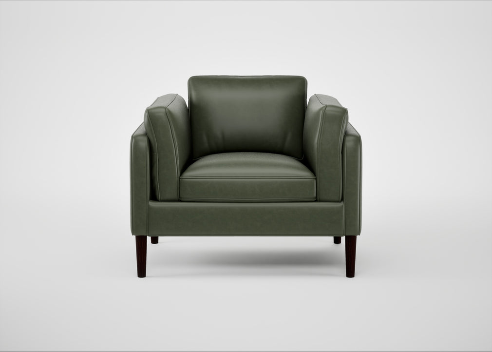 Sonno Armchair Leather Stonewash Vintage Green 278 / Wenge Black
