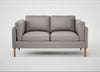 Sonno 2 Seater Sofa Daino Leather Elephant / Natural