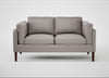Sonno 2 Seater Sofa Daino Leather Elephant / Walnut